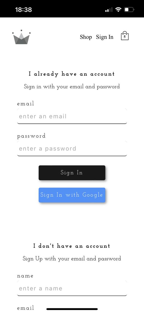 Mobile Application Layout Auth Page