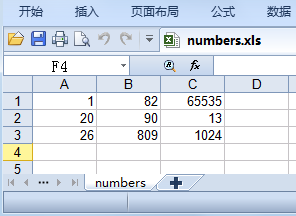 numbers.xls