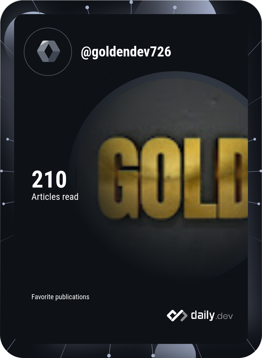 Gold dev's Dev Card