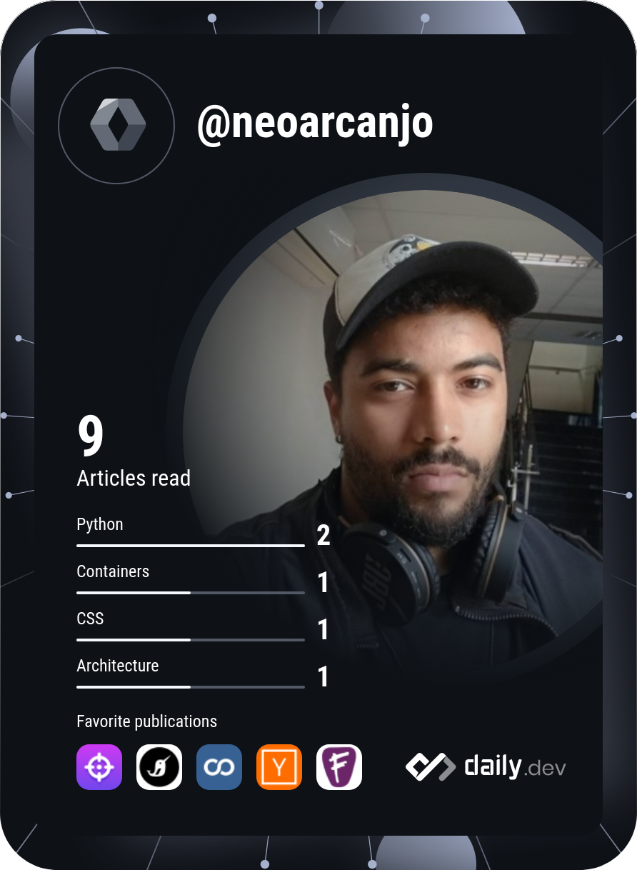 Rafael Arcanjo Fagundes de Souza's Dev Card