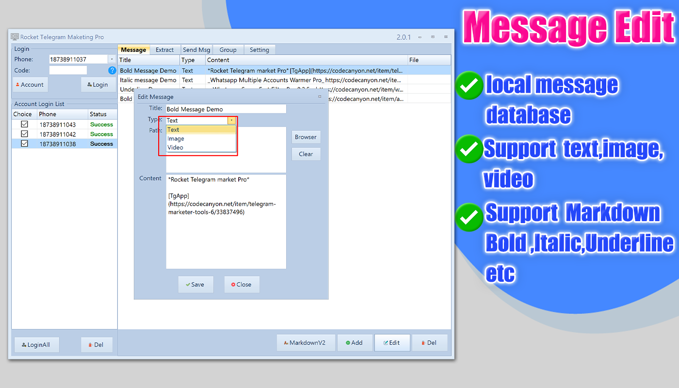 Telegram Marketing Pro 3.1.2