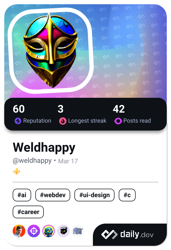 Weldhappy's Dev Card