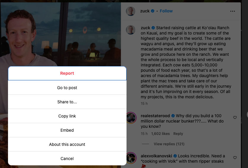 How to get link to instagram post