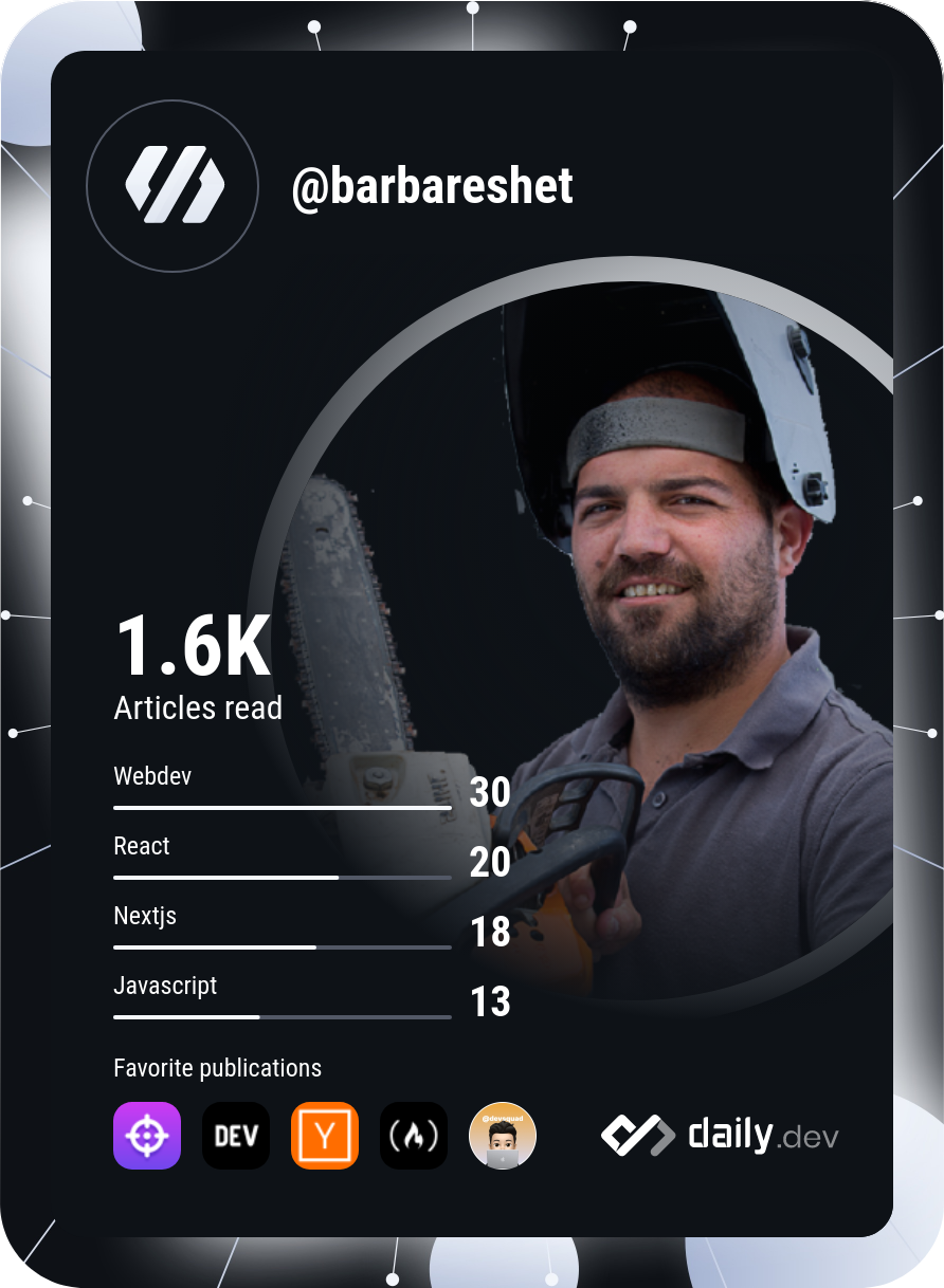 ido barnea's Dev Card