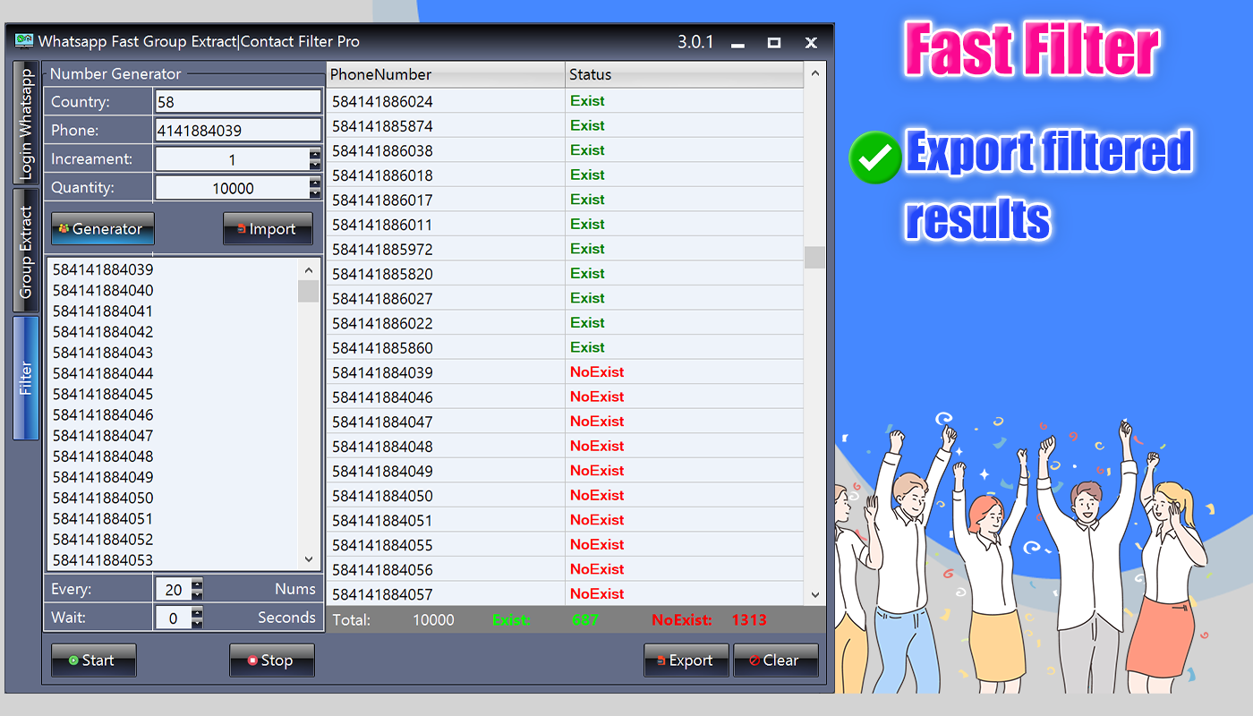 Whatsapp Extract Group & Super Filter Numbers Pro