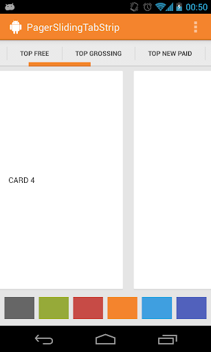 PagerSlidingTabStrip Sample Screenshot 2