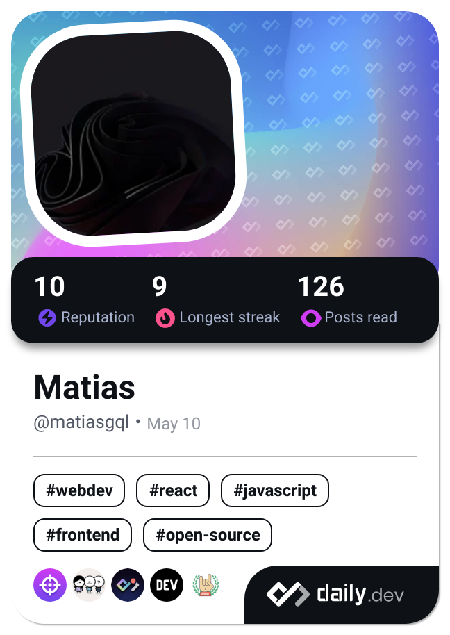 Matias's Dev Card