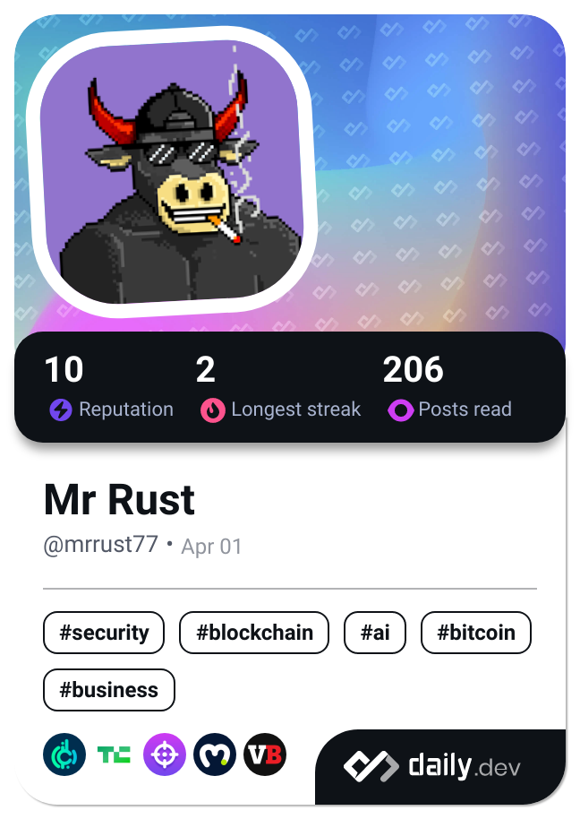 Mr Rust's Dev Card